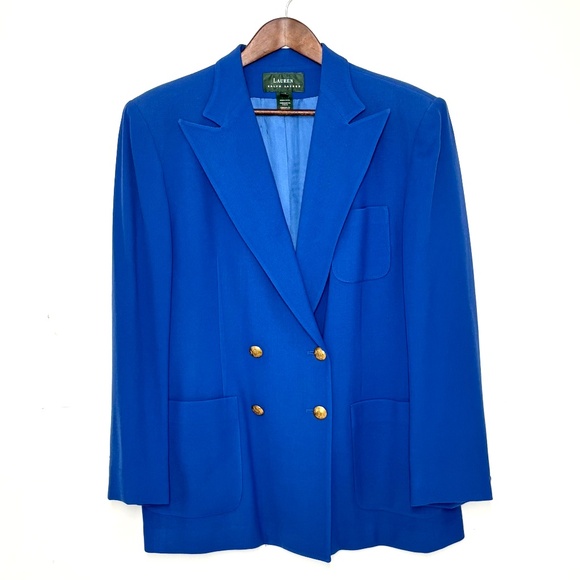 Lauren Ralph Lauren Blue Blazer with Gold Buttons - Picture 1 of 9